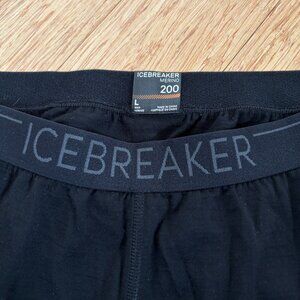 Icebreaker Merino 200 Thermal Leggings Men's Large Black Thermal Base Layer